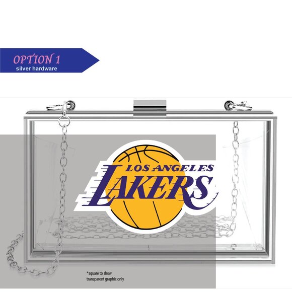 LA Lakers Clear Acrylic Clutch - Picture 1 of 2